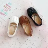 Sneakers Little Girls Leather Shoes Princess Sweet Children S Flats barn loafers mjuka enkla veckade ruffles mode storlek 21 30 220920