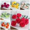 Dekorativa blommor 20/50st DIY Craft Floral Real Touch Vacker bröllopsdekoration Artificial Rose Fake Bouquet Flower Heads