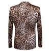 Herenpakken Blazers Leopard Print Suit Blazer Set met broek Safari voor Performance DJ Jacket Luxe zanger Star Coat 220920