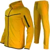 Herrspår på höst- och vinterpar Hoodie Sports Pants Men's Casual Sportswear Suit XS-3XL