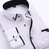 Men's Casual Shirts Big Size 4XL Men Dress Shirt Arrival Long Sleeve Slim Fit Button Down Collar High Quality Printed Business MCL18 220920