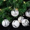 Party Decoration 6pcs/Set 6cm Christmas Balls Tree Ornaments Xmas Dekorationer h￤ngande h￤ngen ￅr 2022 g￥va