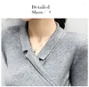 Frauen Pullover 2022 Langarm Gestrickte Jumper Frauen Damen Sexy Büro V-ausschnitt Pullover Schlank Tops Herbst Winter Pullover