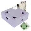 Cat Furniture Scratchers Interactive Sqaure Magic Box Automatic Feather Toy Teasing Stick Game Electric Selfplay s for 220920