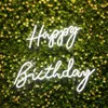 Articoli per feste Luce al neon Personalizzato Buon compleanno Segno Led 18 ° Decor Nome per la casa Baby Shower Banner Bar Appeso a parete Acrilico flessibile 3D