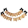 Banner de decoração de festa Glitter Letter pendure Bunting Happy Year Years for Kid Adult