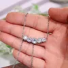 Lockets Elegant Pendant Real Silver Color Wedding Pendants Halsband för kvinnor Bridal Charm Party Choker Jewelry Gift