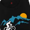 Camisetas masculinas Aventura de mountain bike algodão Manga curta Men camisa Casual O-Gobes Summer Mens Tee 233