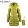 Dames Down Parkas Bang 8xl dames lange warme jas met draagbare opbergtas vrouwen ultra licht jas overjassen heuplengte 220919