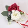 Fleurs décoratives haute qualité perle preuve demoiselle d'honneur groupe soeur grand poignet Bouquet diamant Bracelet extensible accessoires de fête de mariage