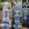 팔 트리 Perc Recycler Hockahs 유리 봉 두꺼운 유리 파이프 흡연 파이프 14 mm 조인트 10.5 인치 독특한 머리비