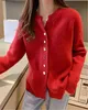 Damenpullover Frauen Weste Pullover Top Rot Weiß Gestrickte Pullover Jacke Herbst Winter Gute Qualität Weibliche Tops Westen Pullover Oberbekleidung J220915