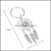 Charms mini araba anahtarlık el yapımı rüya yakalayıcı cazibe ev dekor anahtarlık tüy takı anahtar sahibi rüya kılıfı kolye duvar asılı dhycu