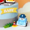 お祝いのサプライズケーキの装飾カラフルな漫画車プルバック車の男の子の誕生日トッパーデザートの装飾