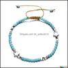 Anklets Jewelrybohemian Star Beads Stone Anklets For Women Vintage Woven Rope Pendant Bracelet On Leg Anklet Beach Ankle Jewelry Gift Dhehm