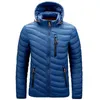 Hommes Down Parkas Hiver Chaud Veste Imperméable Hommes Manteau Automne Sweat Avec Fermeture À Glissière Mode Casual Slim À Capuche Vestes Survêtement 220919