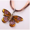 Pendant Necklaces Pendants Jewelry Fashion Charming Butterfly Floral Hand Blown Lampwork Murano Glass Pen Dhbps