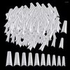 False Nails 500Pcs Natural Clear Half Acrylic Nail Tips Home DIY Manicure Decor Flat Shape Full Cover Fake