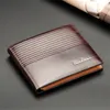 Lyxdesigner Mäns korta kompakt multipla plånbok Mono Gram Canvers Kvitton varumärke Bifold Walls185G
