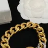 Collares de diseñador de marca de lujo T0P calidad colgante retro para mujer hombre vintage 18k latón chapado en oro moda oficial reproductio189b