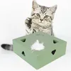 Cat Furniture Scratchers Automatic Feather Toy Electric Teasing Stick Game Sqaure Magic Box Selfplay Exercise s for Interactive 220920