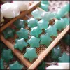 Pierres Précieuses En Vrac Aventurine Verte Pierres Précieuses Naturelles 50Pcs Forme D'étoile 6.5X6.5Mm Perles En Vrac Pour Bijoux Bricolage Faire Boucles D'oreilles Collier Br Dhxci