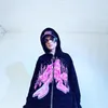 Kadın Hoodies Sweatshirts y2k kıyafetler fermuarlar büyük boy hip hop sokak kıyafeti kadın sweatshirt anime grafikleri goth harajuku grunge ceket emo 220919