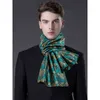 Scarves New Fashion Men Scarf Green Jacquard Paisley Silk Scarf Tie Autumn Winter Casual Business Suit Shirt Scarf Set BarryWan4111440
