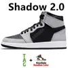 2022 Jumpman 1 Basketbol ayakkabıları Shoes Men 1s University Blue Hyper Royal Patent Panda OG dark Mocha bred shadow UNC Smoke Grey Women Sports Sneakers trainers Eur 36-47