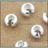 Other 10 Pcs/Lot 925 Sier Color Round Ers Crimp End Beads Dia 3 4 5 6 Mm Stopper Spacer For Diy Jewelry Making Findings 929 T2 Drop D Dhx8U