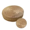 Pillow Natural Round Straw Pouf Tatami Futon Corn Bay Window Pad Yoga Steaming Hand-woven For Home Decoration