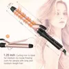 Hair Curlers Straighteners Electric Hair Curling Iron Silver Cone Long Hair Curler Professional Aluminum Wand Curl Iron Five Gears Curling Tong Styler Tool T220916