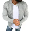 Men's Jackets Men's Sports Casual Men Jacket Men's Autumn Pleats Slim Stripe Fit Zipper Long Sleeve Coat Cardigan CoatMen's