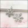 Breloques Mixte Noël Flocon De Neige Charmes Pendentifs Fit Pour Collier Bracelet Fabrication De Bijoux Bricolage À La Main Antique Sier Accessoires C3 Dr Dhsol