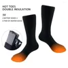 Sportsokken winter thermisch warme buiten elektrische verwarming sok batterij lading lading voeten warmere unisex comfortabele kous