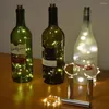 Strings Litake 2M 20 LED Wine Bottle String Light Copper Wire Starry Warm White Fairy For Wedding Party Decor