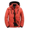 メンズダウンパーカー高品質のジャケット男性冬の男性ホワイトダックフード付き屋外濃いパッド入りスノーコート特大M-4XL 220919