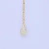 Catene 2022 Sparking Round Tear Drop Charm Cz Drip Cubic Zirconia Gold Fill Women Long Chain Y Lariat Collana sexy