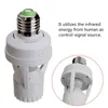 PBT Screw Light Bulb Holder PIR Infrared Motion Sensor Lamp With Switch Socket Identify Lamps