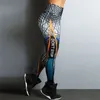 Women Leggingi 3d List drukowane kobiety fitness chude wysoka tła elastyczna push upnie nej do nóg spodni Leggins 220919