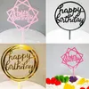 Décoration de gâteau en acrylique avec écriture à la main, fournitures festives, décoration de Dessert pour joyeux anniversaire, jolis cadeaux pour fête, 10 pièces