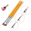 Nail Brushes 3Pcs UV Gel Acrylic French Stripe Art Liner Brush Set 3D Tips Manicure Ultra-thin Line Drawing Pen Painting Tools