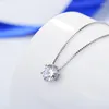 Chains 925 Sterling Silver Zircon Round Bead Charm Necklace Pendant For Women Clavicle Chain Fine Jewelry Accessories Choker