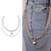 Belts Unisex Punk Style Chains For Pants Heavy Duty Hip Hop Trousers Jeans Chain With Lobster Clasps Wallet Keys