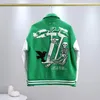 Мужские куртки верхняя одежда Diess Fashion Brand Men Men Jacket L Vintage Loak Lonate Green Green Baseball Man's Hip Hop Осенний университет 729173282