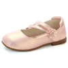 Tênis Spring Children Flats Mary Jane Sapatos meninas sapatos de couro floral Princesa Crianças para couro macio PU com flores 220920