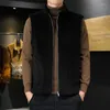 Hunting Jackets Men's Stand Collar Granular Fleece Thickened Vest Coat Outdoor Hiking Tooling Waistcoat Slim Fit Fur 1-piece