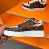 Skor designer toppversion ren handgjorda 2022ss luden ni trevägs brun rutig mäns och kvinnors samma avslappnade sneakers