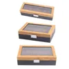 Watch Boxes Box Display Case Velvet Lining Jewelry Storage Organizer For W/Clear Top Exquisite Gift