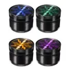 Smoking Hand Herb Tobacco Grinders Aluminium Alloy Metal Mechanical Grinder Cutting Leaves Device Muller 4-Pieces Retails